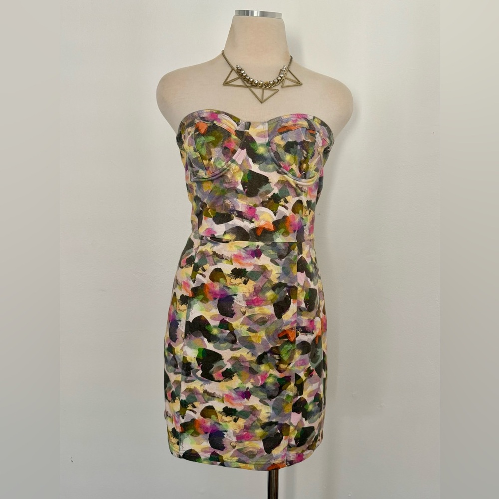 ✨NWT✨ Strapless Colorful Canvas Dress 🎨 - Topshop